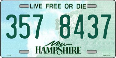 NH license plate 3578437