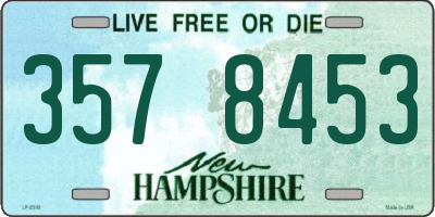 NH license plate 3578453