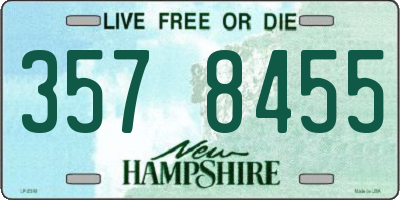 NH license plate 3578455
