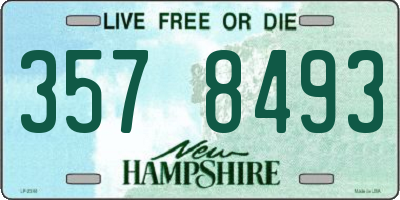 NH license plate 3578493