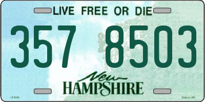 NH license plate 3578503
