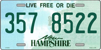 NH license plate 3578522