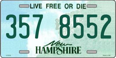 NH license plate 3578552