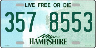 NH license plate 3578553