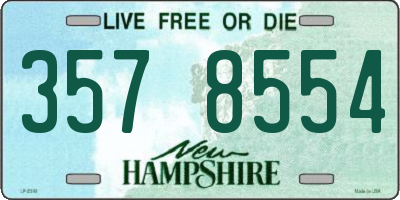NH license plate 3578554
