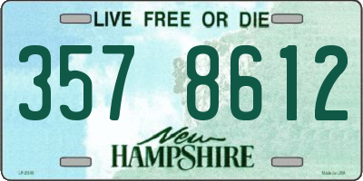 NH license plate 3578612