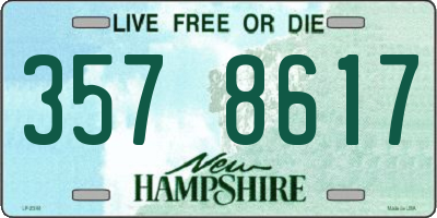 NH license plate 3578617