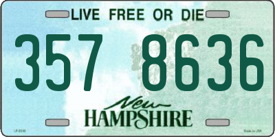NH license plate 3578636