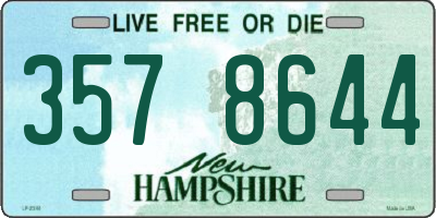 NH license plate 3578644