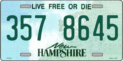NH license plate 3578645