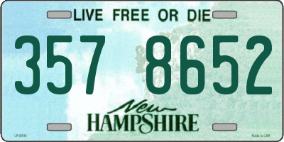 NH license plate 3578652
