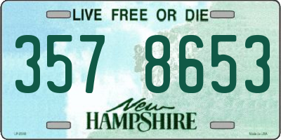 NH license plate 3578653
