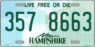 NH license plate 3578663