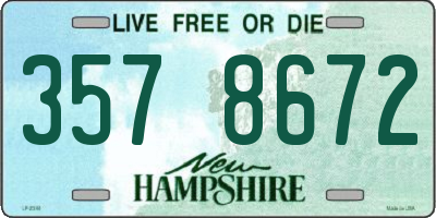 NH license plate 3578672