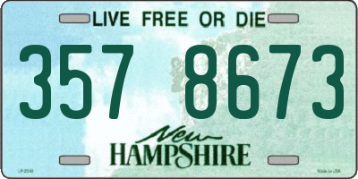 NH license plate 3578673