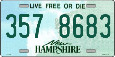 NH license plate 3578683