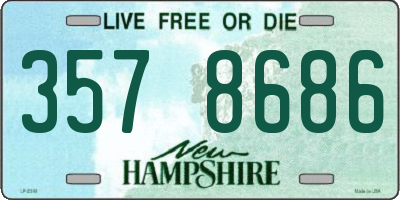 NH license plate 3578686