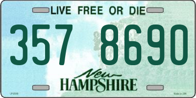 NH license plate 3578690