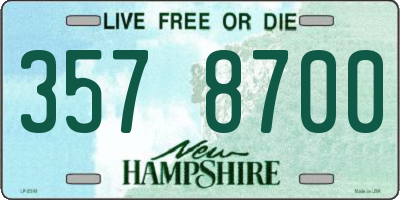 NH license plate 3578700