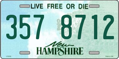 NH license plate 3578712