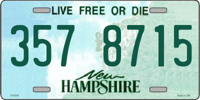 NH license plate 3578715