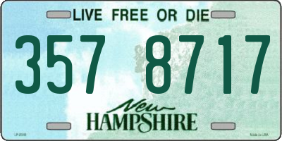 NH license plate 3578717