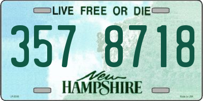 NH license plate 3578718