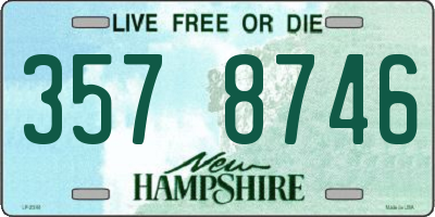 NH license plate 3578746