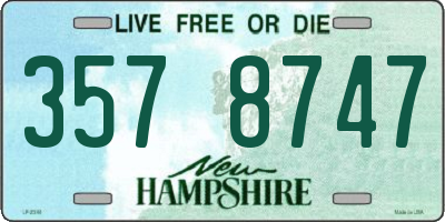 NH license plate 3578747
