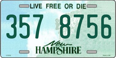 NH license plate 3578756