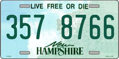 NH license plate 3578766