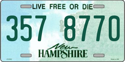 NH license plate 3578770