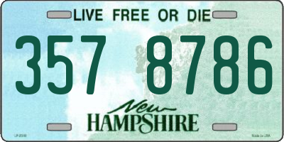 NH license plate 3578786