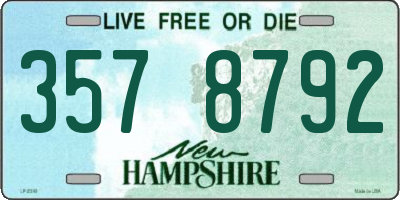 NH license plate 3578792