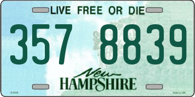 NH license plate 3578839