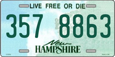 NH license plate 3578863