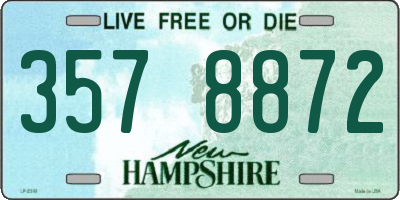 NH license plate 3578872