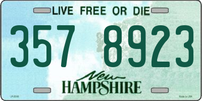 NH license plate 3578923