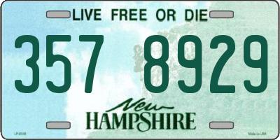 NH license plate 3578929
