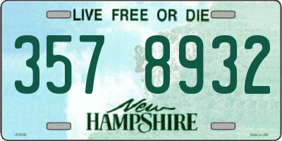 NH license plate 3578932
