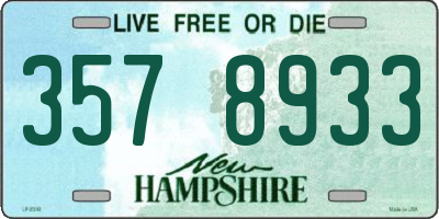 NH license plate 3578933