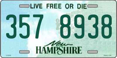 NH license plate 3578938