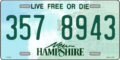 NH license plate 3578943