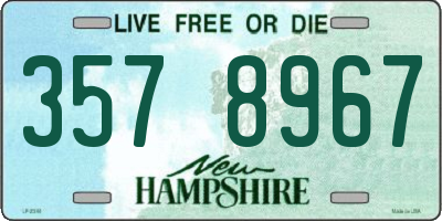 NH license plate 3578967