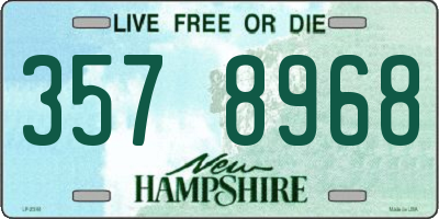 NH license plate 3578968