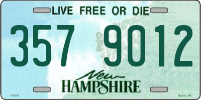 NH license plate 3579012
