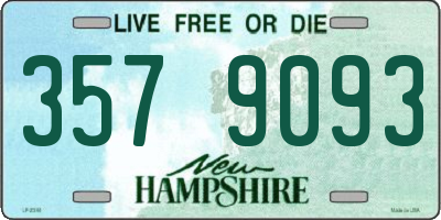 NH license plate 3579093
