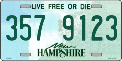 NH license plate 3579123