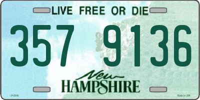 NH license plate 3579136