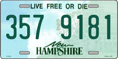 NH license plate 3579181